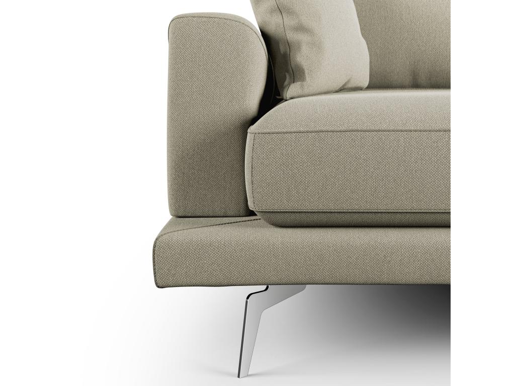 Calmetop Canapé moderne en tissu doux anti-tache T05 218 cm crème 26939HQFJ