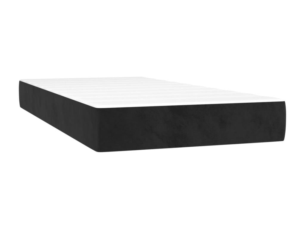 Sommier tapissier avec matelas et LED Noir 200x200 cm Velours 01062WDNX