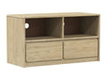 Meuble TV Calmetop chêne 99x43x55 cm bois de pin massif 31084OOLG