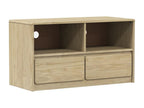 Meuble TV Calmetop chêne 99x43x55 cm bois de pin massif 31084OOLG