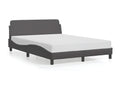 Cadre de lit sans matelas gris 140x190 cm similicuir 97614HNMQ