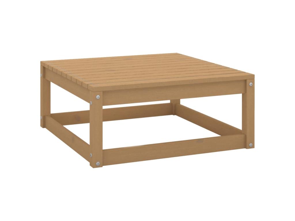 Salon de jardin 3 pcs Marron miel Bois de pin massif 2 84683HAUZ