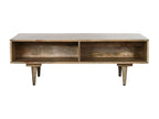 Table basse table de salon en bois de manguier coloris naturel blanc - longueur 115 x profondeur 60 x Hauteur 40 cm 21538LKLZ