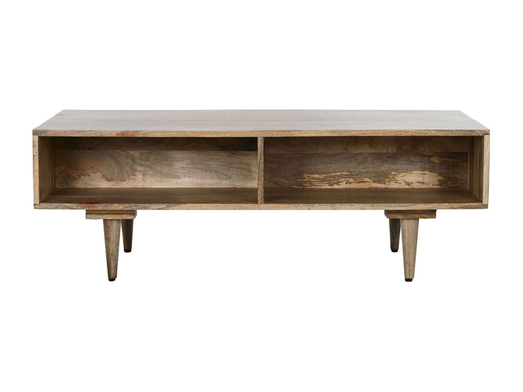 Table basse table de salon en bois de manguier coloris naturel blanc - longueur 115 x profondeur 60 x Hauteur 40 cm 21538LKLZ