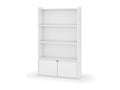 Bibliothèque étagère 2 portes bois massif blanc Artvivrestore 52456CWMF