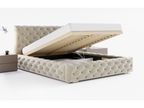 Calmetop Lit double avec Rangement lit 200x200 cm Paris - Lit Adulte Tissu Beige Calmetop Velvet 2201 04966YILD