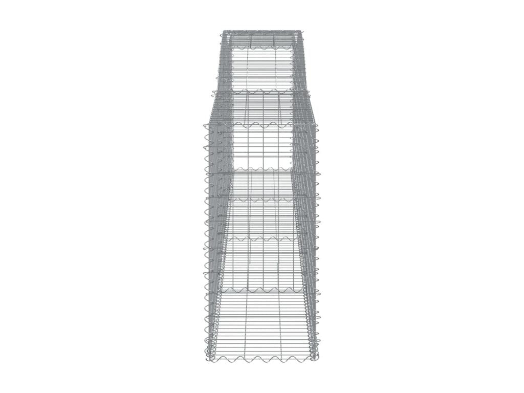 Paniers à gabions arqués 6 pcs 400x50x100-120 Fer galvanisé 30809AGYU