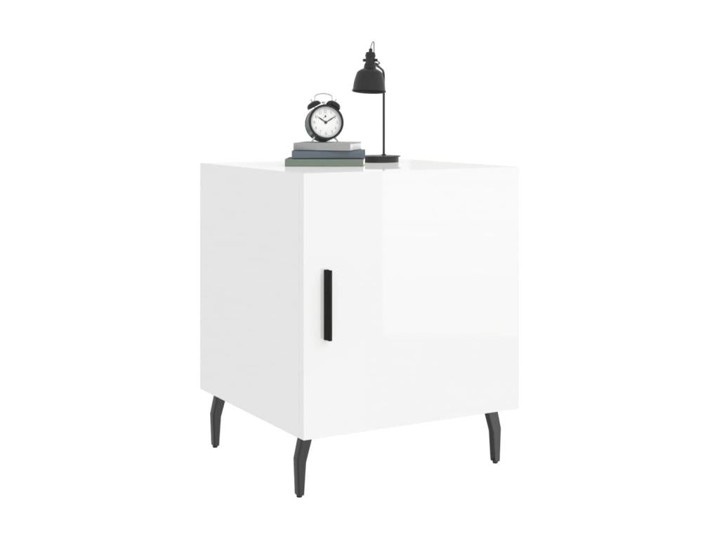 Tables de chevet 2 pcs blanc brillant 40x40x50 27204RTFU