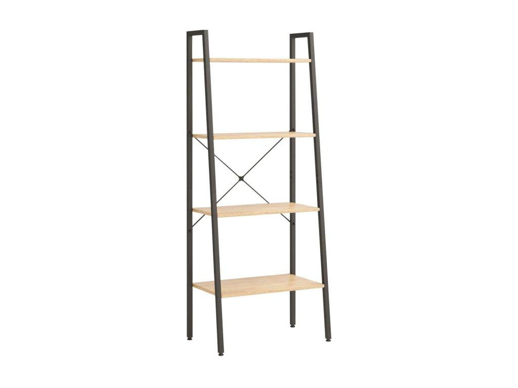 Etagère sur pied 4 niveaux Marron clair et noir 56x35x140 15023EILE