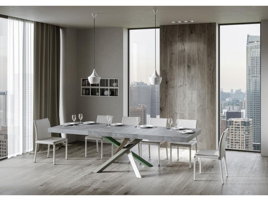 Table extensible 90x130/234 cm Nidchicshop Premium Gris Béton cadre 4/A 25287MOSQ