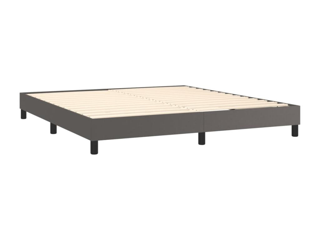 Cadre de lit sans matelas gris 180x200 cm similicuir 03983HDBK