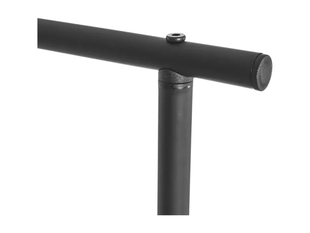 Porte-manteau portant à vêtement avec 2 étagères coloris noir - Longueur 70.50 x Profondeur 30.50 x Hauteur 165 cm 44491KBVG