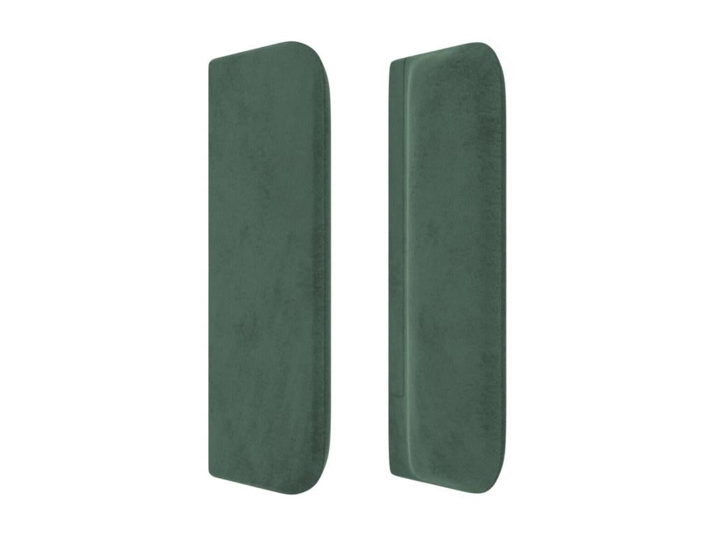 Tête de lit avec oreilles Vert foncé 93x16x78/88 cm Velours 06644KJSF