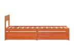 Cadre de lit sans matelas cire marron 75x190 cm bois pin massif 21553EVGZ