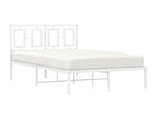 Cadre de lit métal avec tête de lit blanc 120x190 62774FMOS