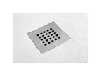 Receveur de Douche 70x70 cm Ligne Calmetop Extra Fin Couleur Ivoire Clair Calmetop 1015 en Résine Synthétique et Poussière de Marbre Avec Bonde Offerte 18610YFJP