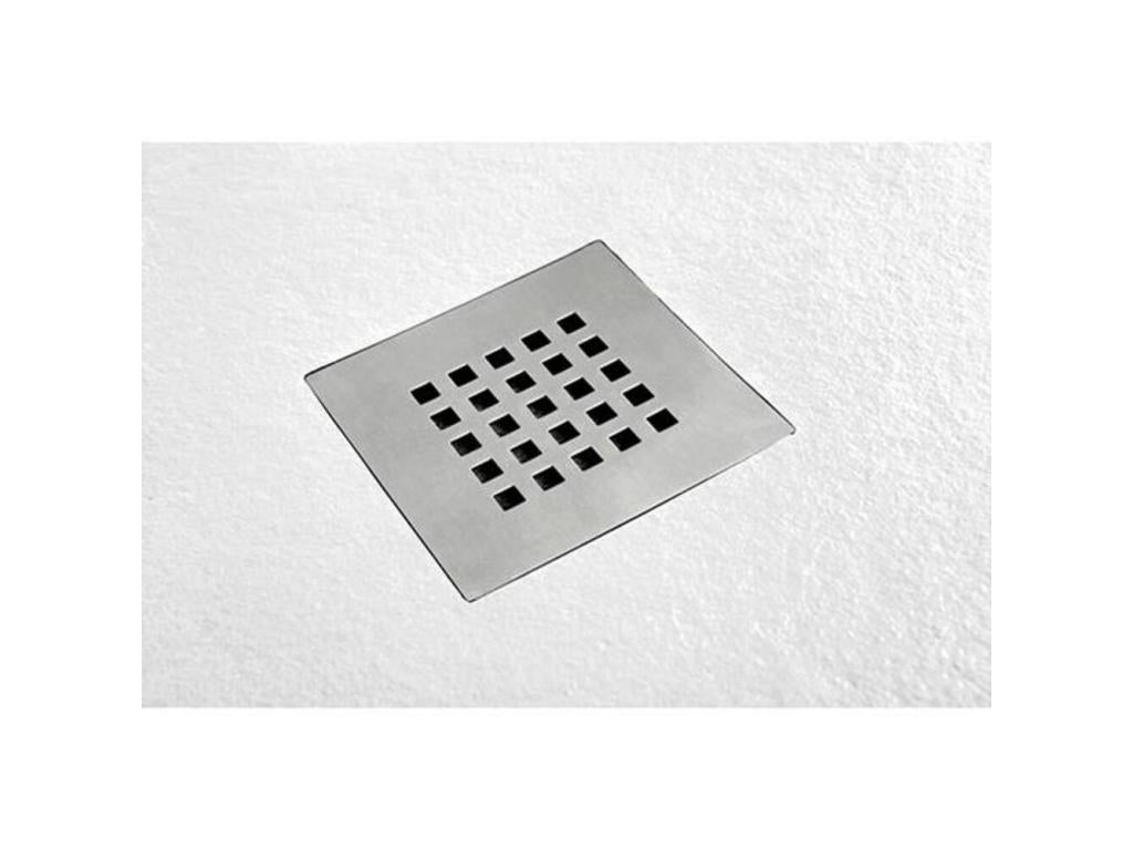 Receveur de Douche 70x70 cm Ligne Calmetop Extra Fin Couleur Ivoire Clair Calmetop 1015 en Résine Synthétique et Poussière de Marbre Avec Bonde Offerte 18610YFJP