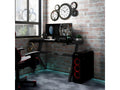Bureau de jeu à LED en forme de Y noir 110x60x75 cm 43829KLMD