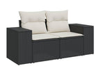 Salon de jardin 5 pcs avec coussins noir résine tressée 48815AAIL