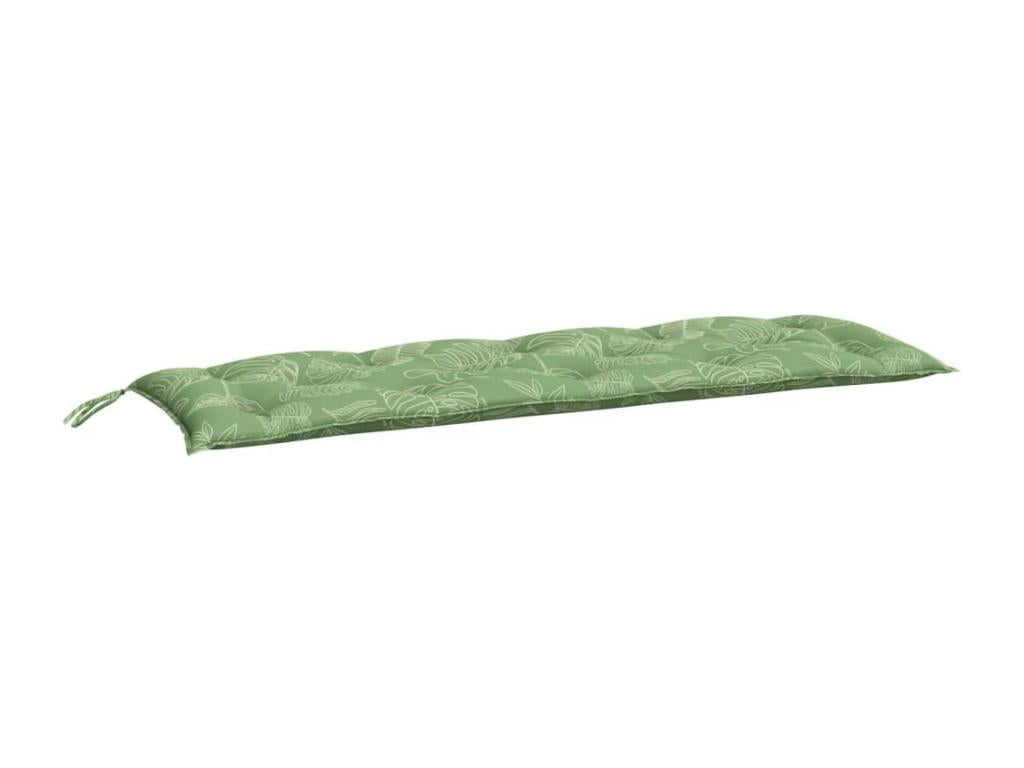 Coussins de banc de jardin lot de 2 motif de feuilles tissu 98218IYGO