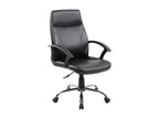 Chaise de bureau Calmetop Chaise de direction avec accoudoirs Chaise de bureau ergonomique Noir 60x59h100/110 cm 19124JGOR