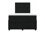 Sommier à Calmetop de lit avec matelas Noir 120x200 cm Velours 64471JNIZ