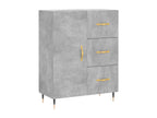 Buffet haut Gris béton 69,5x34x180 cm Bois d'ingénierie 13381ADHE