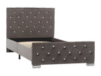 Cadre de lit Gris Velours 90x200 cm 87200WVDI