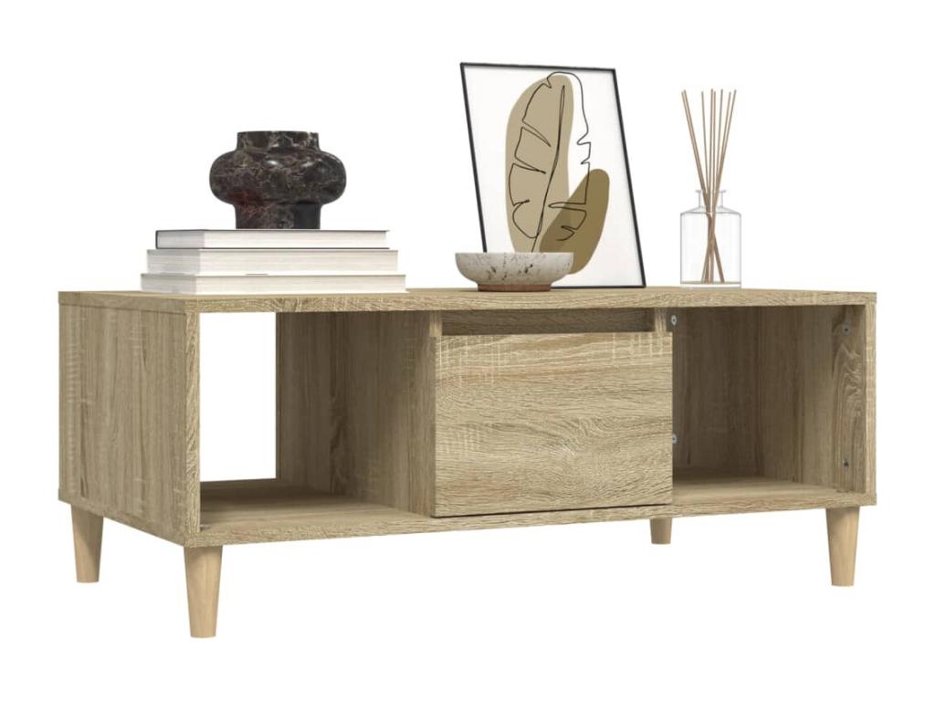 Table basse Chêne Calmetop 90x50x36.5 Bois d'ingénierie 54135TAWI