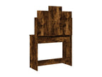 Coiffeuse avec miroir chêne fumé 96x39x142 cm 56675XMKI