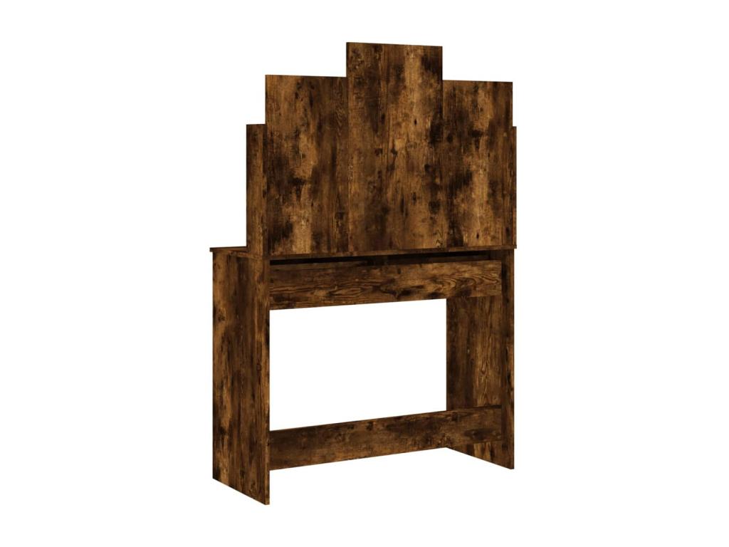 Coiffeuse avec miroir chêne fumé 96x39x142 cm 56675XMKI