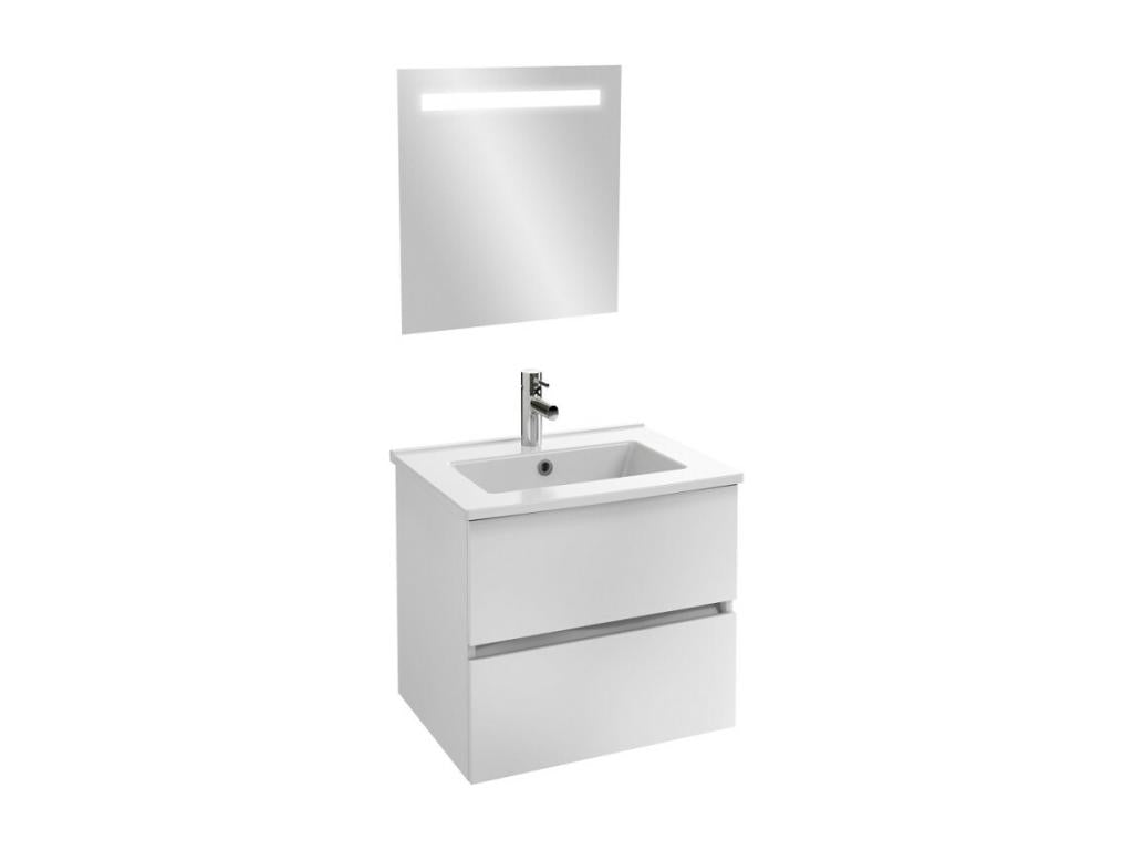 Meuble vasque 60 cm Artvivrestore Tolbiac blanc miroir led 47815YLHW