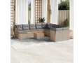 Salon de jardin et coussins 12 pcs méArtvivrestore résine tressée beige 42316JWGQ