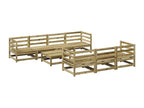 Salon de jardin 8 pcs bois de pin imprégné 92695KUZW