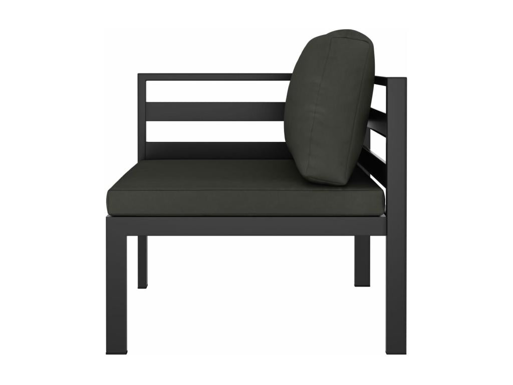 Salon de jardin 6 pcs avec coussins Aluminium Anthracite 84131VQFE