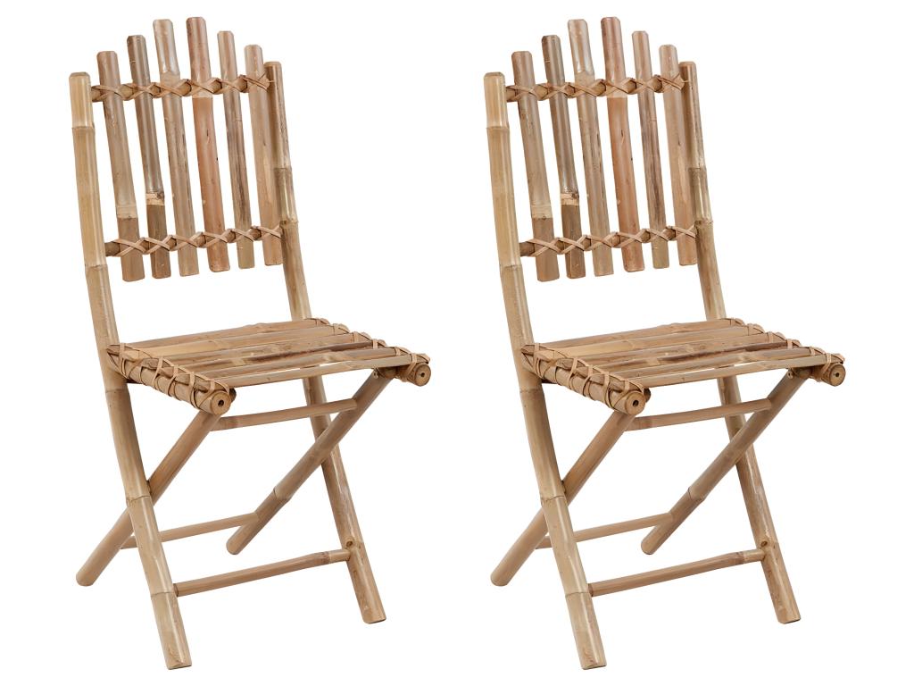 Chaises de jardin pliables lot de 2 avec coussins Calmetop 83248SDDS
