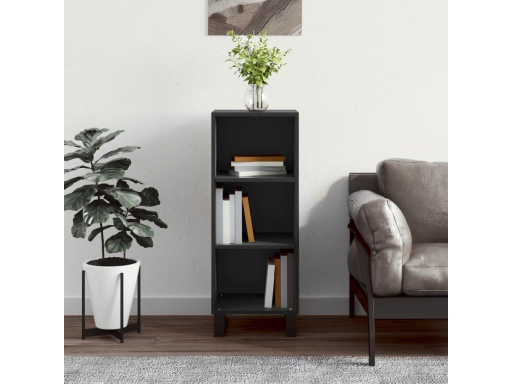 Buffet noir 34,5x32,5x90 cm bois d'ingénierie 76995LGEE