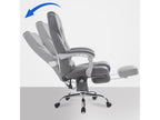 Chaise de bureau - Similicuir / Métal chromé - Gris - Calmetop 43445OPVP