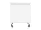 Table de chevet blanc 40x30x50 bois d'ingénierie 27497TWLB