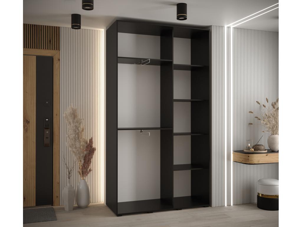 ARMOIRE Calmetop 4 À PORTES COULISSANTES 235.2/130/45 2 portes Noir/Calmetop/Noir 77498KJIN