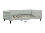 Lit de jour avec matelas gris clair 90x190 cm velours 77138PGOM