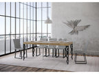 Console extensible 90x40/300 cm Karamay Premium Chêne Nature cadre Anthracite 84386XZPF