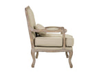 Fauteuil en bois beige 64x72x92 80710XFXQ