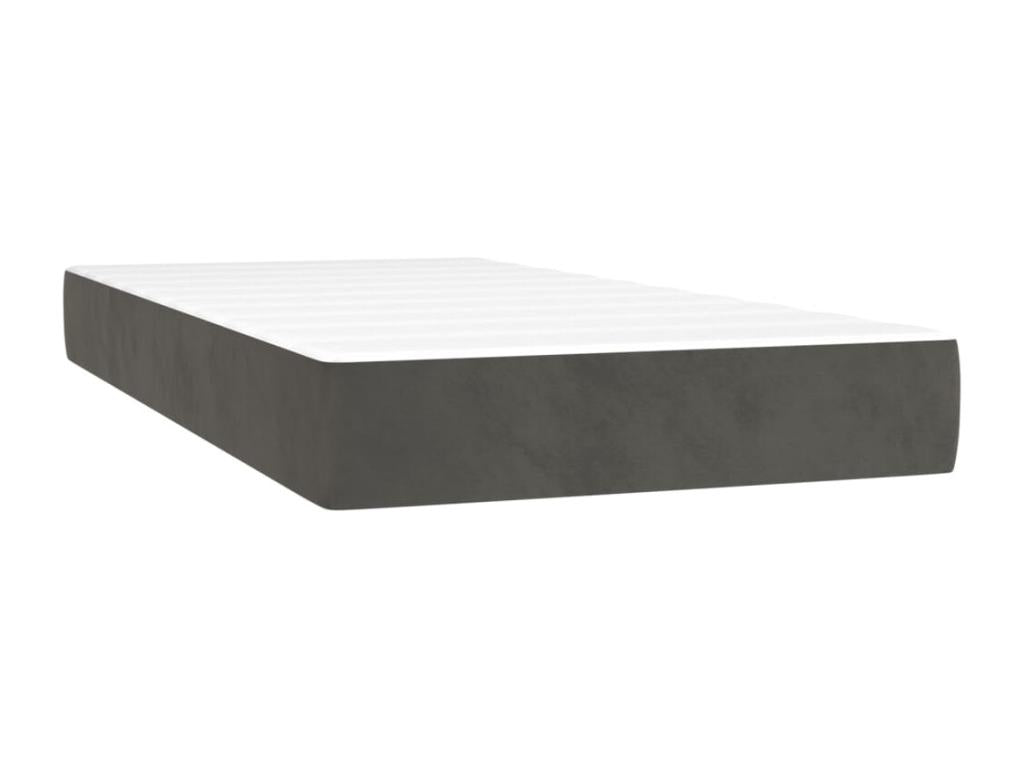 Sommier à Calmetop de lit avec matelas Gris foncé 100x200 86528QKLA