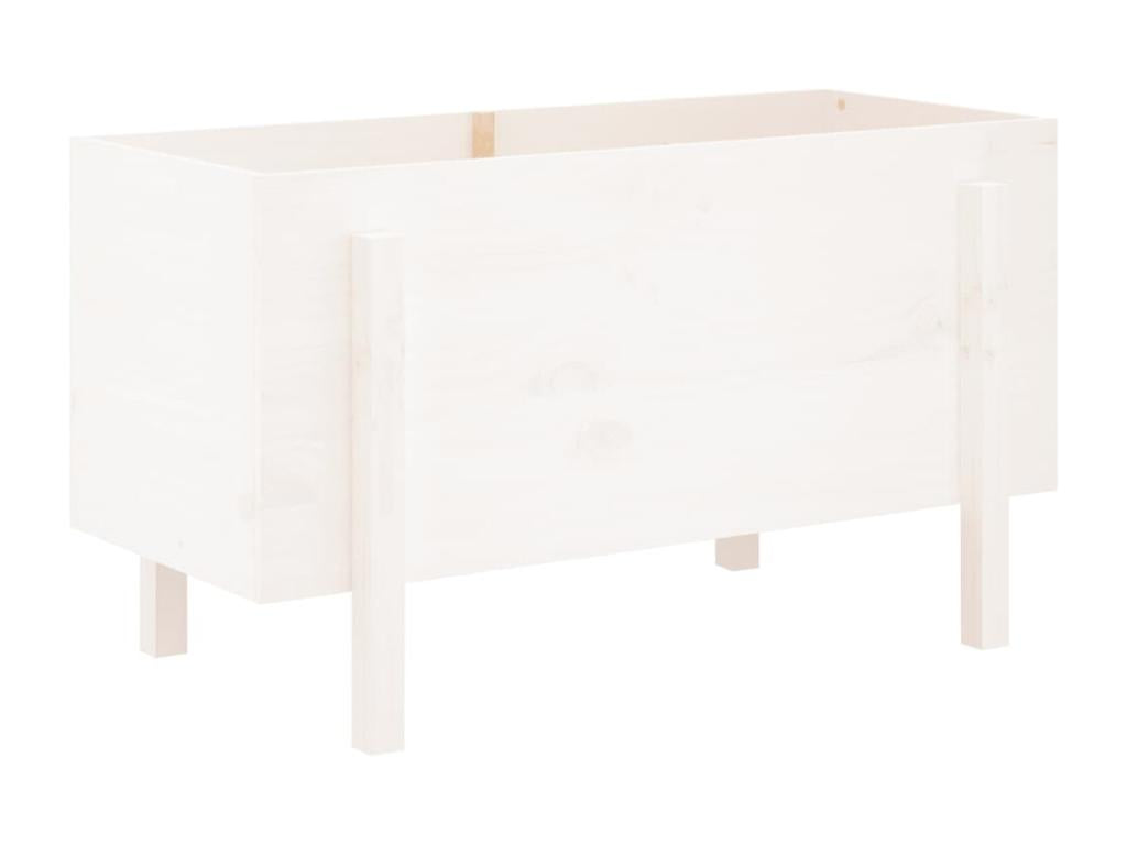 Lit surélevé de jardin blanc 101x50x57 bois de pin massif 43171VQXW