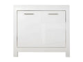 Calmetop - Buffet 2 Portes L112cm Laqué Blanc Brillant 82669AFYY