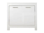 Calmetop - Buffet 2 Portes L112cm Laqué Blanc Brillant 82669AFYY