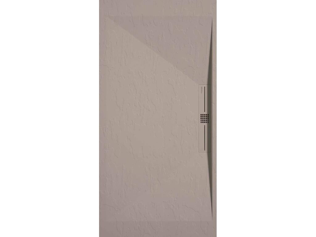 Receveur de douche Sable finition Ardoise Artvivrestore SIDE grille de couleur - 180x80 cm 83524ULNN