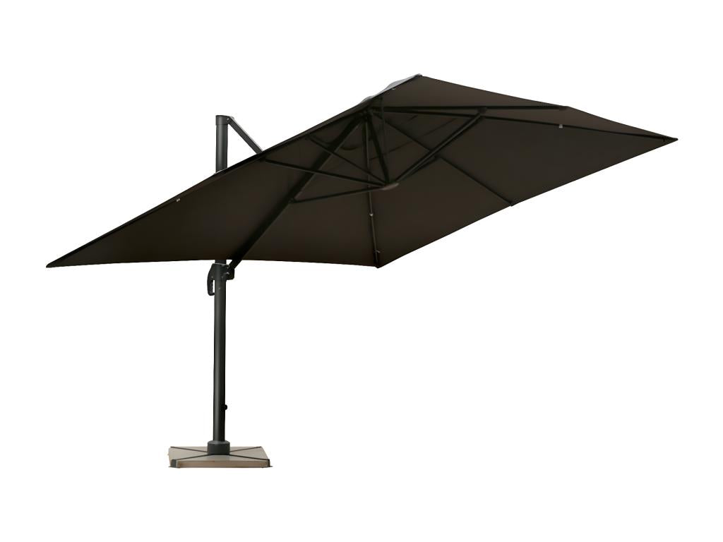 Parasol Déporté Avec Housse 3x4m Gris 80811DTPB
