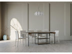 Console extensible 90x40/300 cm Artvivrestore Noyer cadre Anthracite 67726POZF